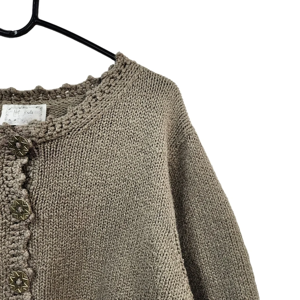 Hot Knots Women's Knit Lace Trim Cardigan